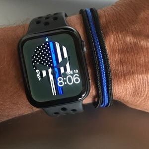 Thin Blue Line Police Blue Lives Paracord Bracelet